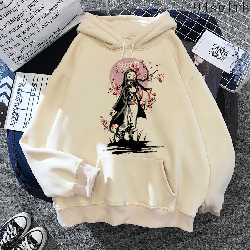 Anime Demon Slayer Kamado Tanjirou And Kamado Nezuko Print Hooded Men Women Hoodies Kimetsu No Yaiba Sweatshirt Harajuku Hoody