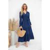 Einfarbiges Swing-Freizeitkleid