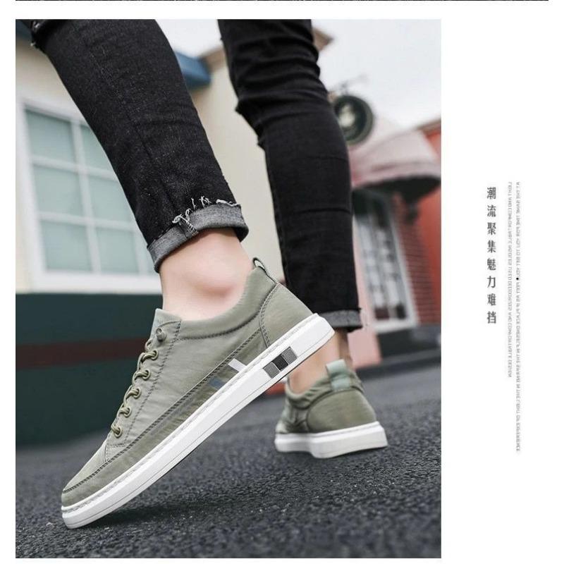 Mens Breathable Casual Low Top Skateboard Shoes Comfortable Daily Walking Footwear