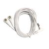 2pcs Button US Grounding Cord Plain Style Grounded Cable Connected Wire Fitted Sheet White Color