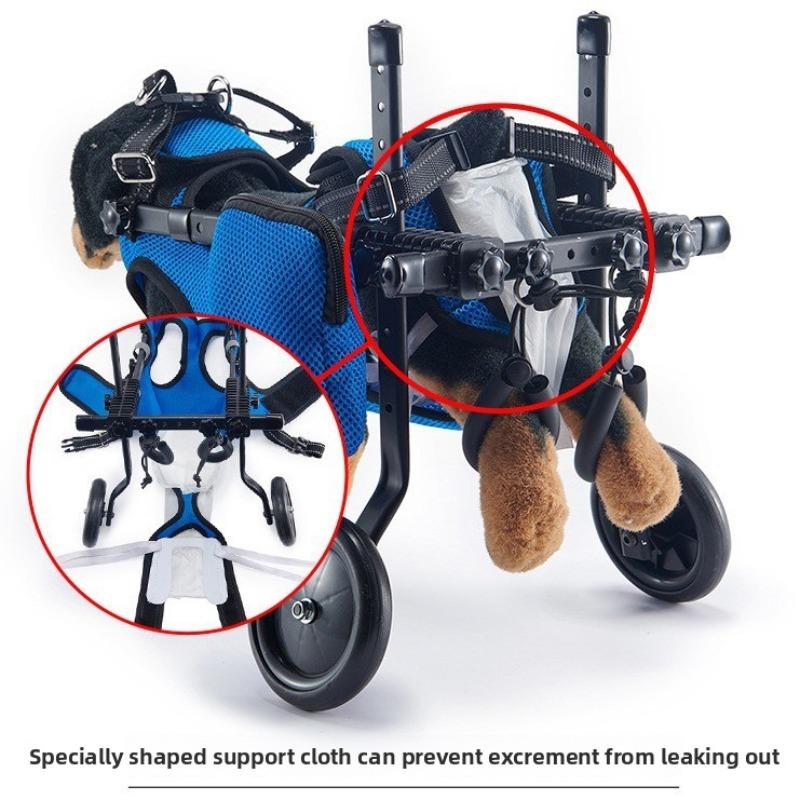 Paralyzed Dog Rehabilitation Mobility Scooter Adjustable Pet Disability Cart Mobility Assistance Wheelchair for Injured Elderly Dogs Hind Leg Support
