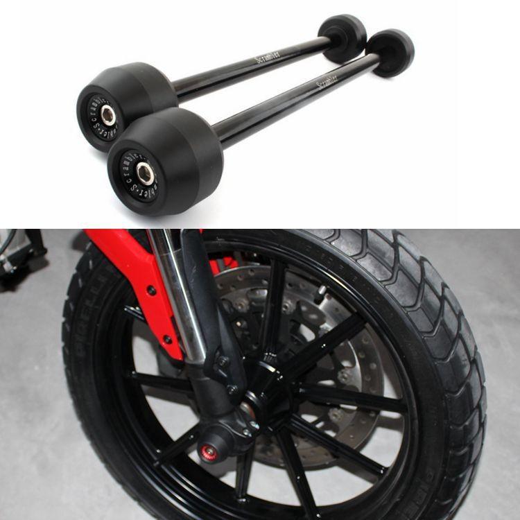 Versatile Front And Rear Wheel Protective Crash Balls For Ducati Scrambler 800 Motorcycles Available In Colors Multiple