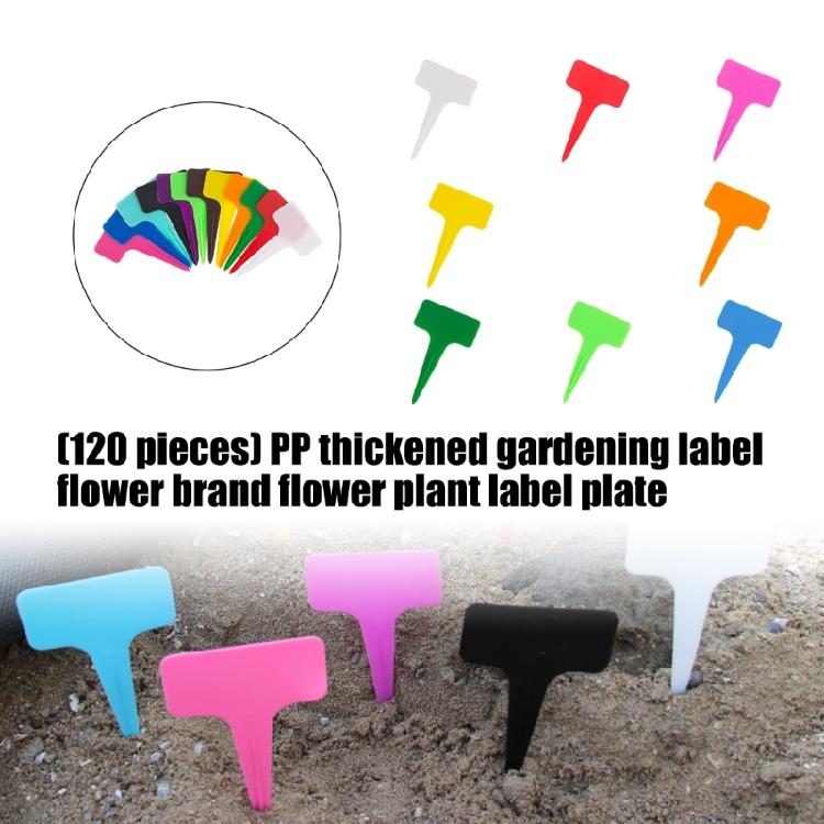 120Pcs Plant Label T-Shaped Garden Marker Name Plate Outdoor Plant Vegetable Seedling Waterproof Handwritten
