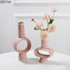 Creative Hollow Ceramic Vase Desk Decoration Flowers Arrangement Artificial Flower Decorative Floral Vases Room Aesthetic Decor
