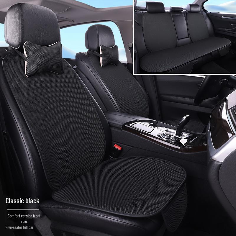 Set di cuscini per seggiolino auto: Seta di Ghiaccio, Antiscivolo, Traspirante, Sette Pezzi, Universale per Tutte le Stagioni.
