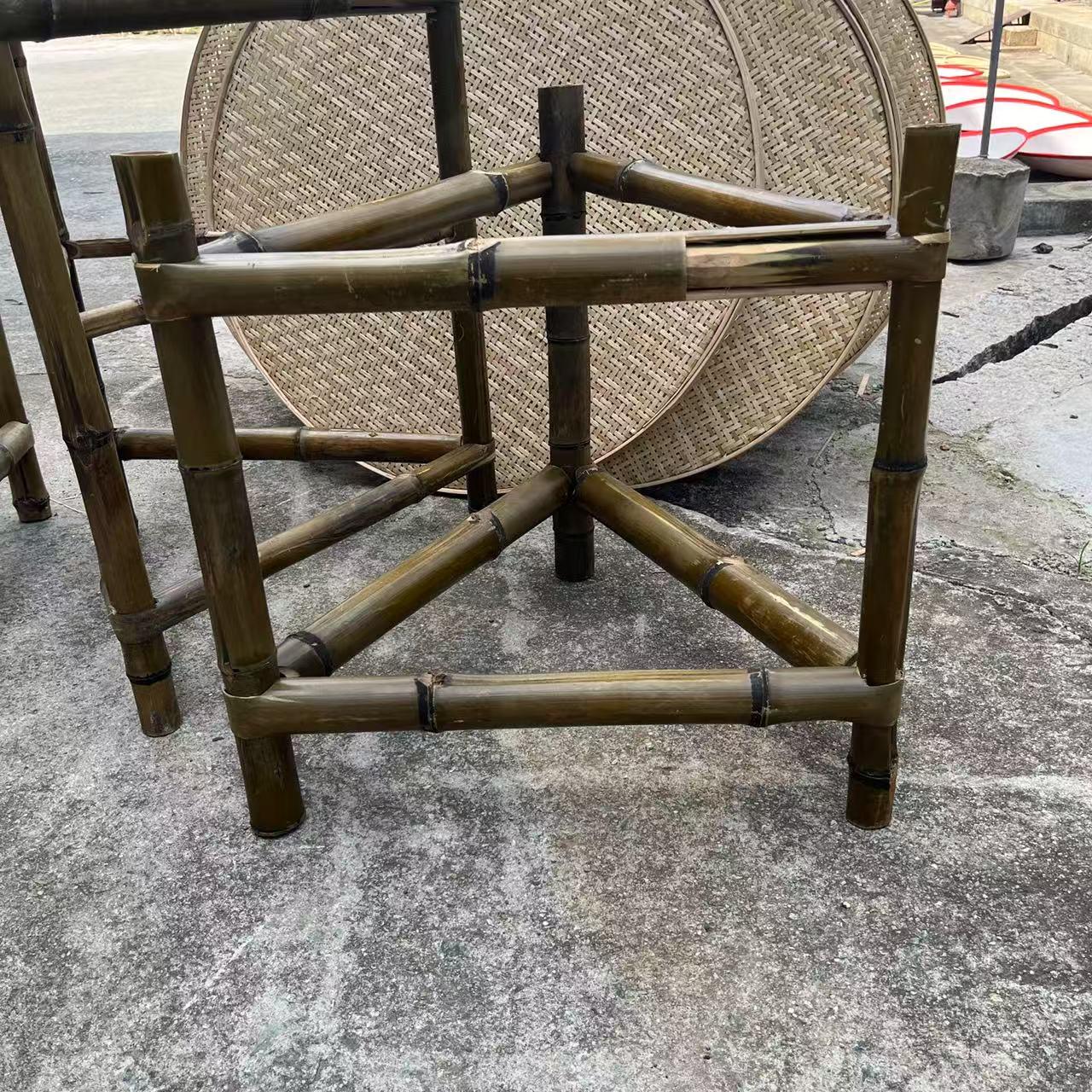 Многоуровневая бамбуковая полка для хранения с плетеным решетом - Натуральная бамбуковая полка для овощей