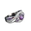 European & American Heart-Shaped Diamond Couple Ring - Metal Hollow Design, Inlaid Temperament Jewelry, Niche Style