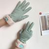 Korean Style Gloves Full Finger Gloves  Driving Mitten Autumn Winter Female Gloves