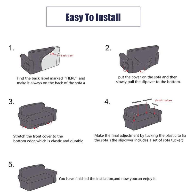 Chair Covers Waterproof Sofa Cover Elastic Couch Soft Printed