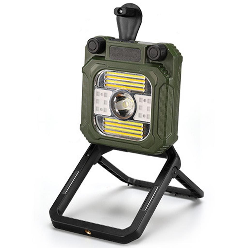 Hand Crank LED Camping Lantern Rechargeable Mini Flashlight with Stand Camping Light for Camping Hiking