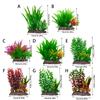 Realistic Artificial Green Plant with Resin Base for Fishtanks Home Office Use Aquariums Underwater Landscape Accessory