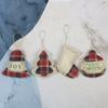 4pcs/set Portable Country Christmas Socks Pastoral Christmas Tree Hangers  New Year