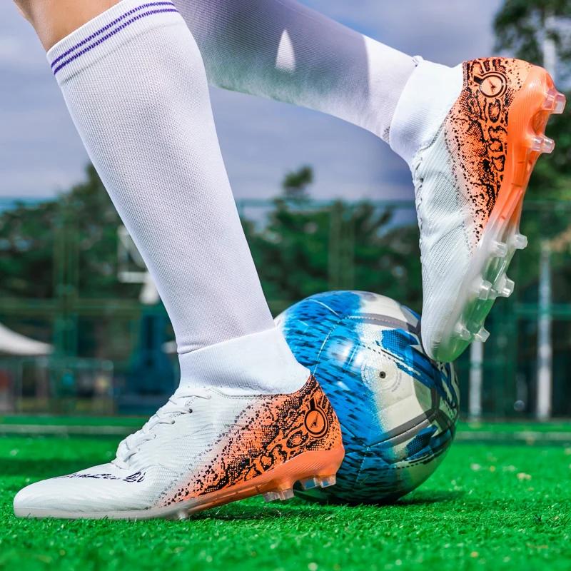 Fußballschuhe Herren Professionell Gesellschaft Hohe Qualität Fußballschuhe Strapazierfähig TF/FG Unisex Sneaker Rutschfest Freizeit Fußballstiefel