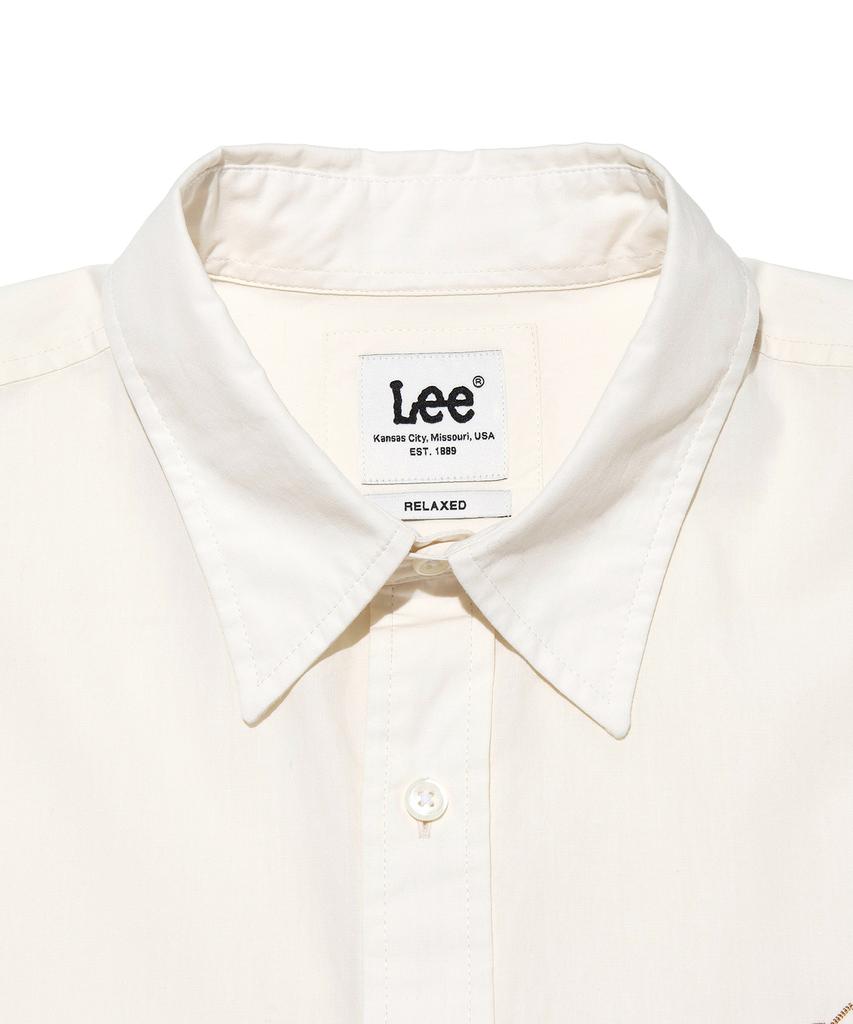 LEE House Logo Linen Shirt Ivory