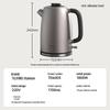 TILIVING 1.7L Pure Titanium Electric Kettle CN plug (adapter included)