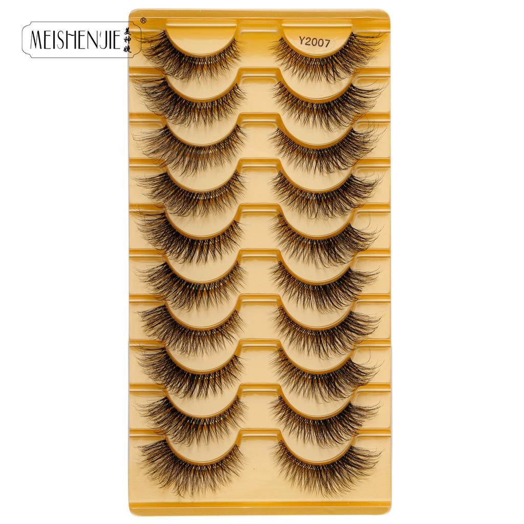 Faux Cils 6/10 Pairs False Eyelashes Natural Long Handmade Fluffy Fake Lashes Extension Makeup Tool 3D Mink Lashes Maquillaje