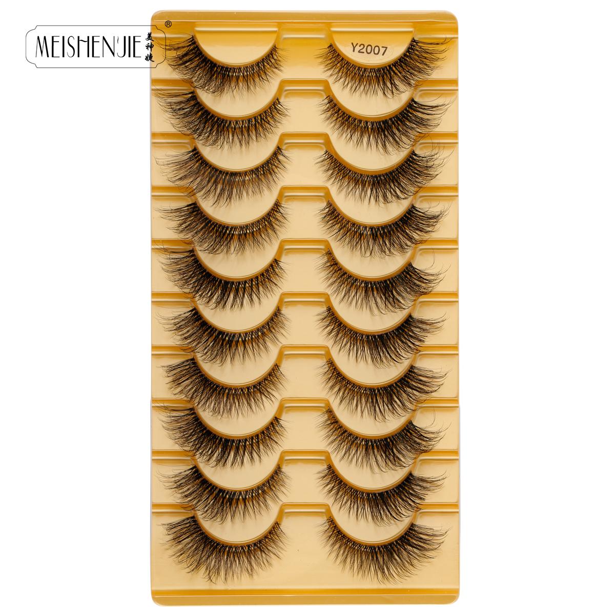 

Faux Cils 6/10 пар накладных ресниц, натуральные длинные, ручной работы, пушистые, накладные ресницы, инструмент для наращивания, 3D, норковые ресницы, maquillaje