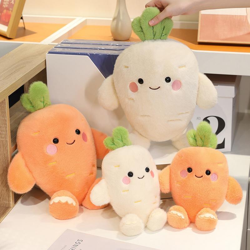 Cartoon Cute Expression Carrot Throw Pillow Plush Toy Doll Radish Doll Home Pillow Cushion Cloth