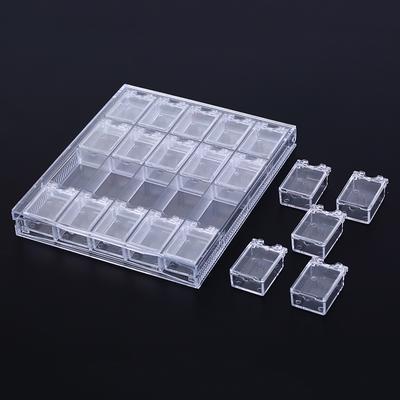 20 Fächer Transparente Nagelkunst Präsentationsablage Glitzer Deko Aufbewahrungsbox Koffer