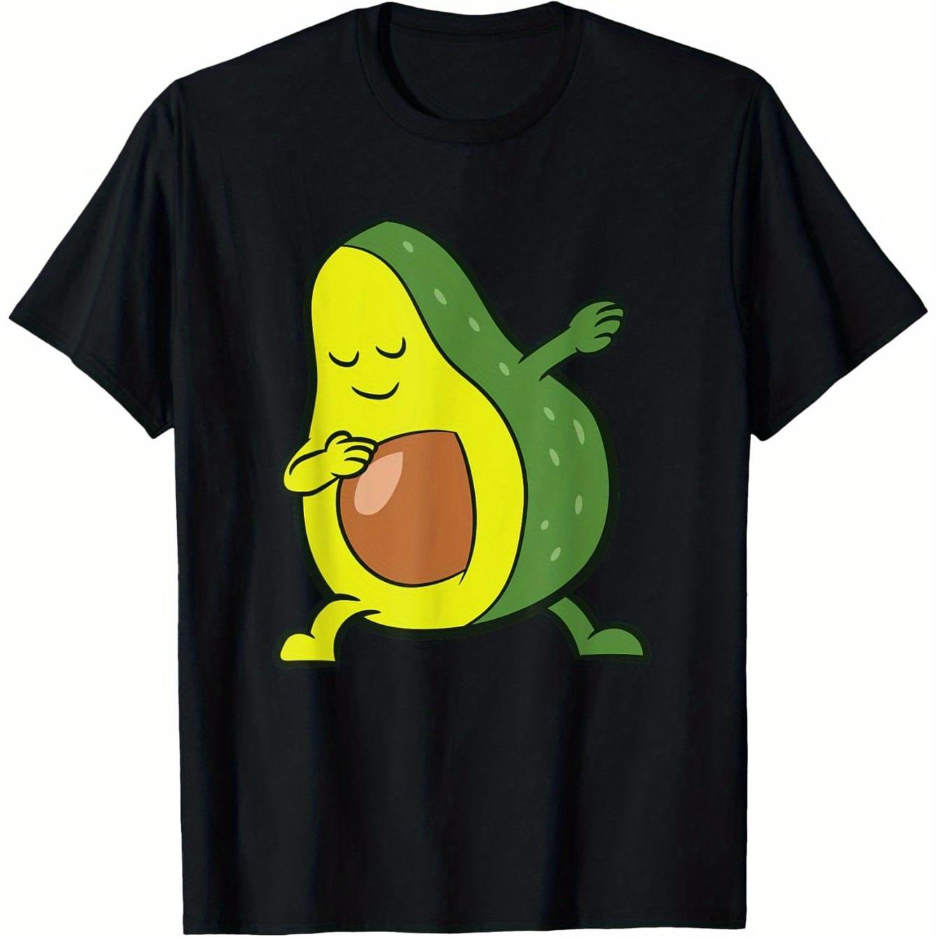 

Dabbing Avocado Graphic Tee Mens Women Casual Short Sleeve TShirt Breathable Summer Travel Clothing 4XL