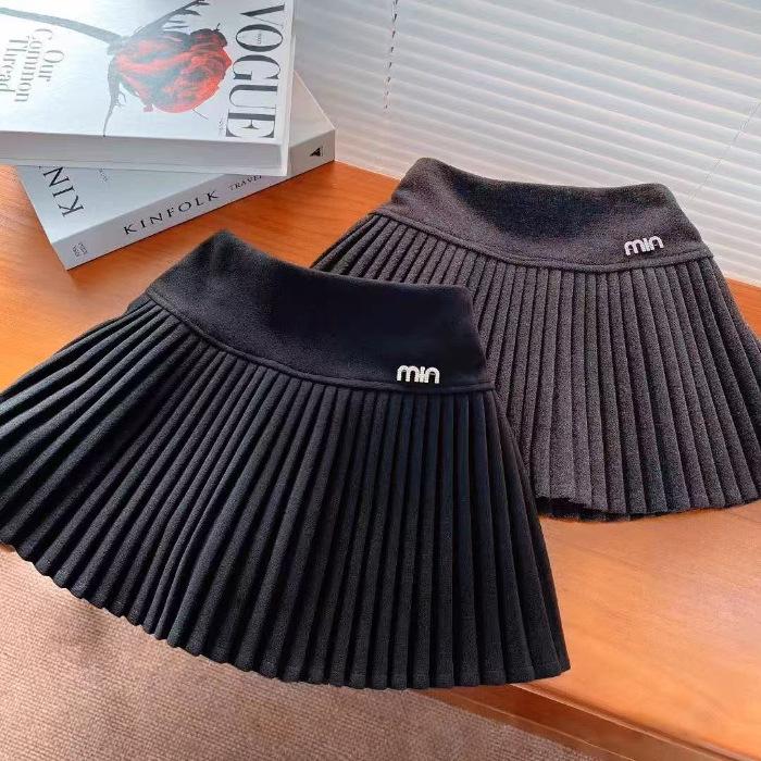 

Шерстяная А-силуэтная плиссированная юбка – Эластичная талия, Завышенная талия, Стройнящая, Универсальная, Защита от просвечивания, Осенне-зимняя короткая юбка для женщин Small темно-серого