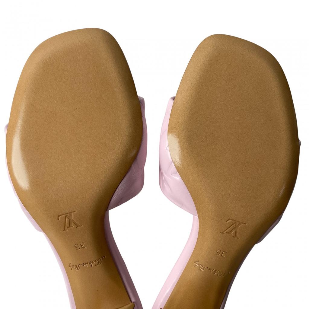 Used LOUIS VUITTONSandals Pink Leather Women