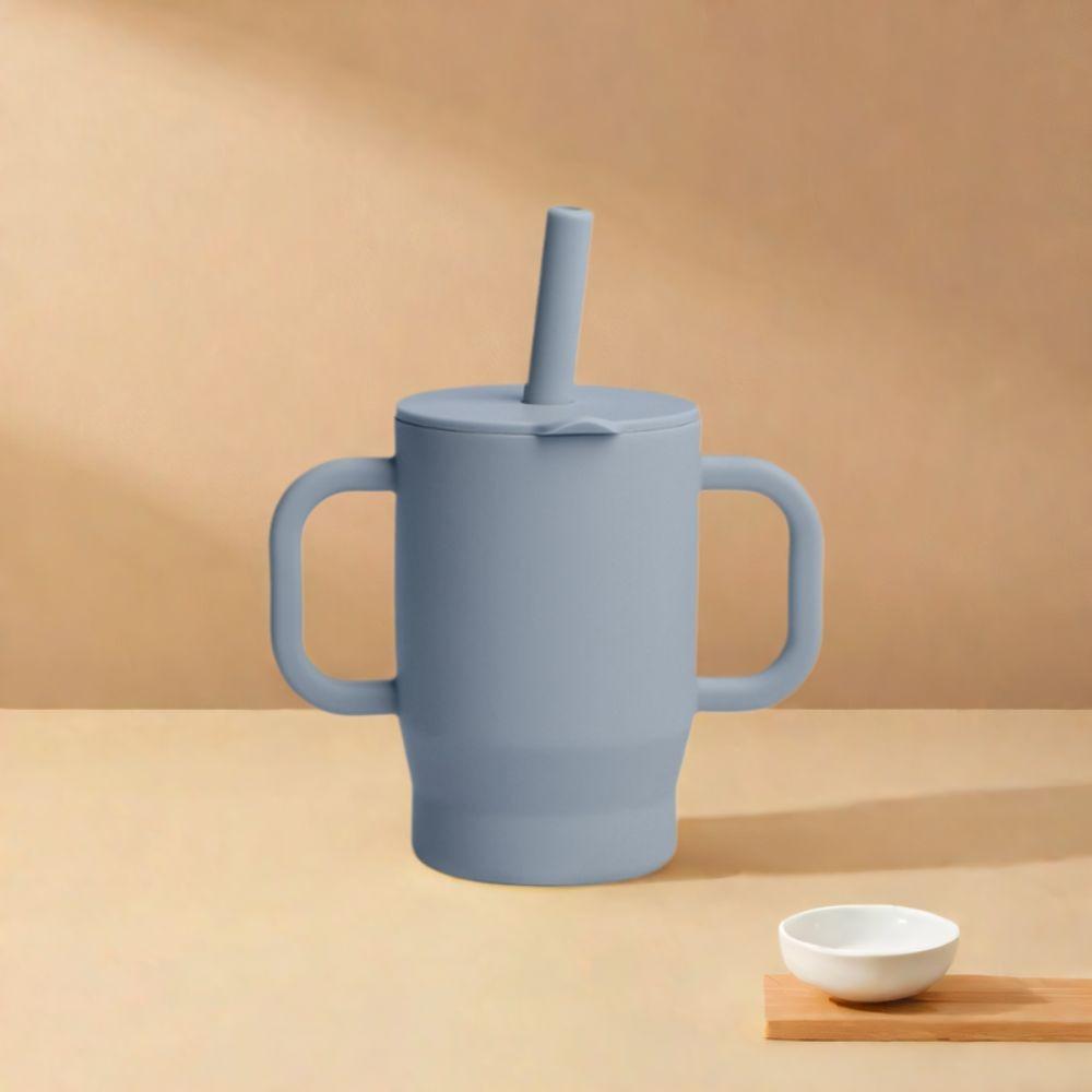 Heat-resistant Baby Straw Cup Food Grade Silicone Baby Training Cup Feeding Cup Milk