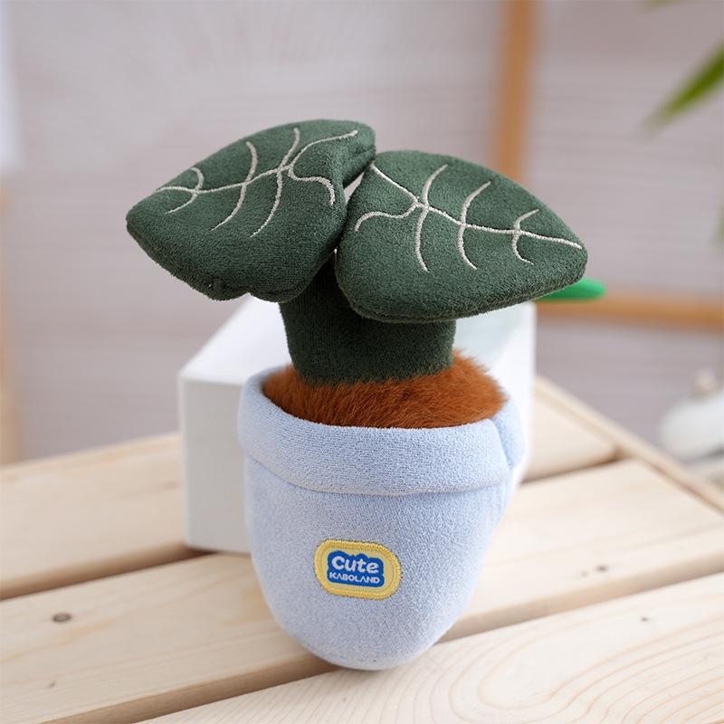 Creative Cute Succulent Cactus Plush Keychain - Green Plant Ornament Doll Pendant