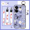 Ring Kickstand Phone Case For Tecno Camon20 Pro 5G/CK8n Dirt-resistant Silicone Fashion Design Wristband Phone Holder