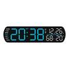 Digital Alarm Clock TEMP Humidity Date 2 Alarms Countdown Timing DST Snooze Table Clock Auto Dimmable 12/24H LED Clock for Decor