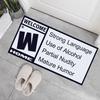 Welcome Mat Funny Mature Rating Welcome Doormat Perfect Gift for Video Game Lovers