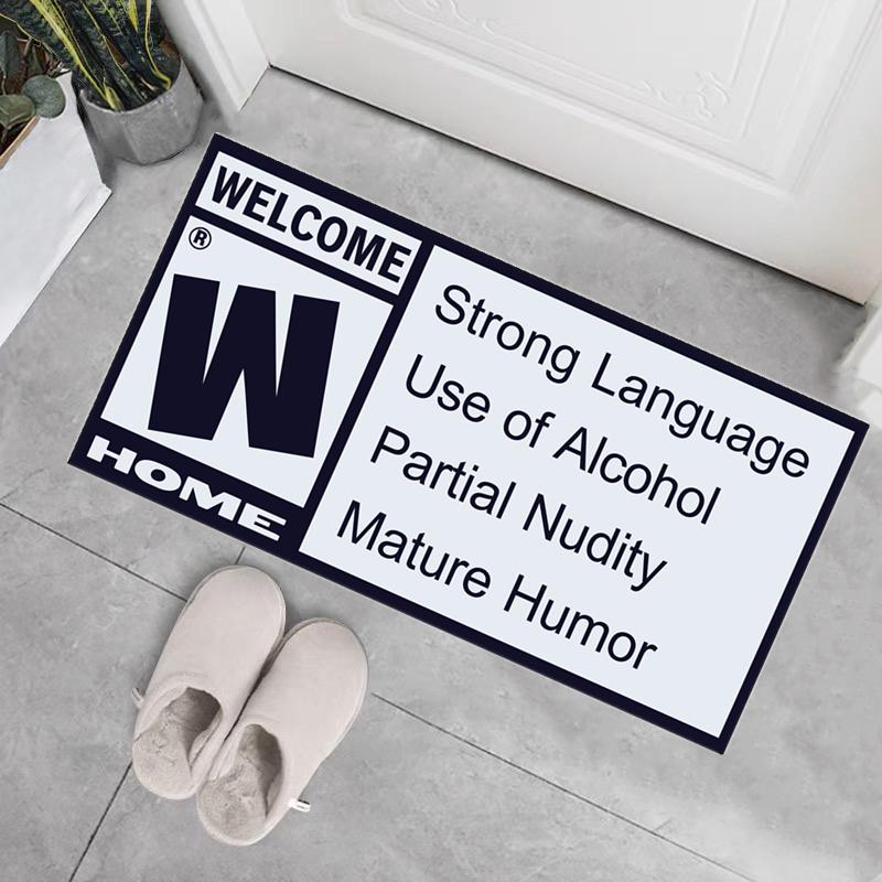 

Welcome mat Funny Mature Rating Welcome Doormat perfect gift for video game lovers 40x60cm