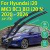 Front Silicone Coating Wipers for Hyundai I20 MK3 BC3 BI3 I20 N - 2026 Car Wiper Windshield Windscreen Blades Accessories