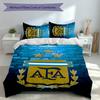 3pcs Argentina Football Duvet Cover Set, Includes 1 Duvet Cover and 2 Pillowcases,Skin-Friendly&Comfortable Fabric,Suitable Bedding Sets