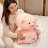 40cm Rosa Liegendes Schwein Puppe Plüschtier Squishy Daunenbaumwolle Gefüllt Cartoon Tier Plüschtier Rückenstützkissen Sofa Stuhl Dekor Geschenk