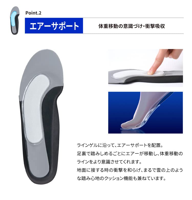 PROIDEA Walking Teacher Insole Slim Air (3L: 26.0-26.5cm)