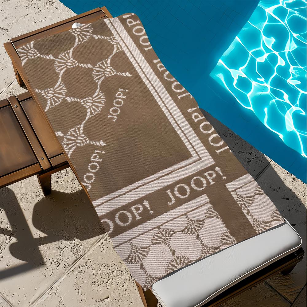 JOOP! Toalla de Playa Absorbente, Toalla de Baño de Microfibra de Secado Rápido, Toalla Suave con Estampado de Lujo para Playa, Piscina, Viaje, Toalla de Baño