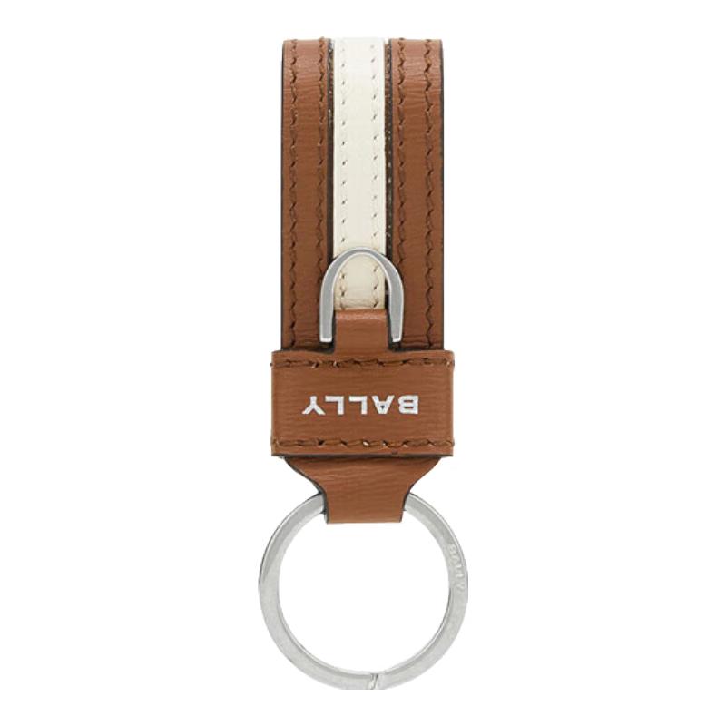BALLY Men s Leather Logo Keyring