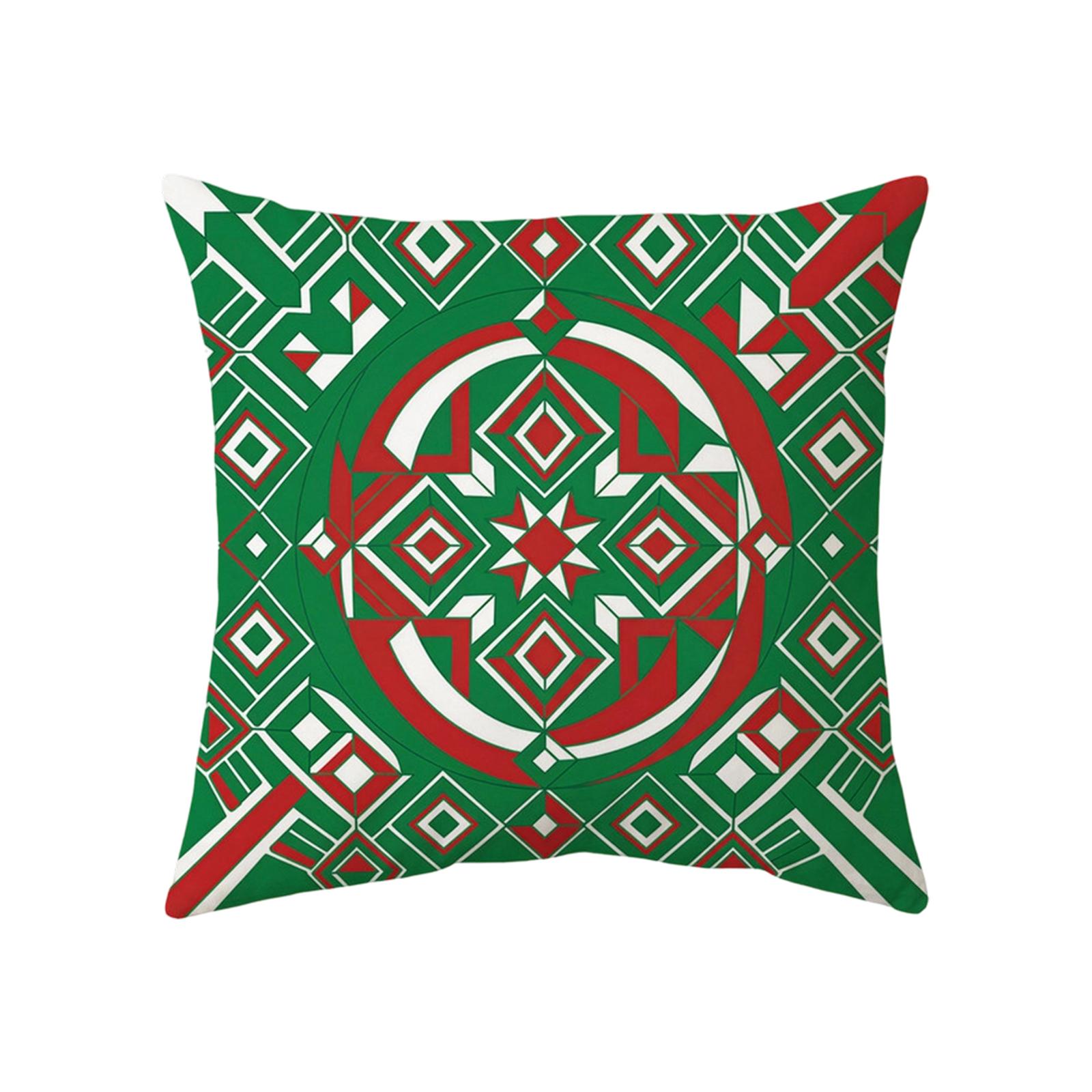 

Geometric Soccer Pattern Decorative Throw Pillow Cover Modern Abstract Print Square Cushion Case for Sofa Bed Chair Home Office One Size
