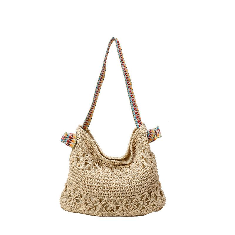 Borsa a Trama Grande Capacità Stile Pigro per Vacanze al Mare Borsa da Lavoro