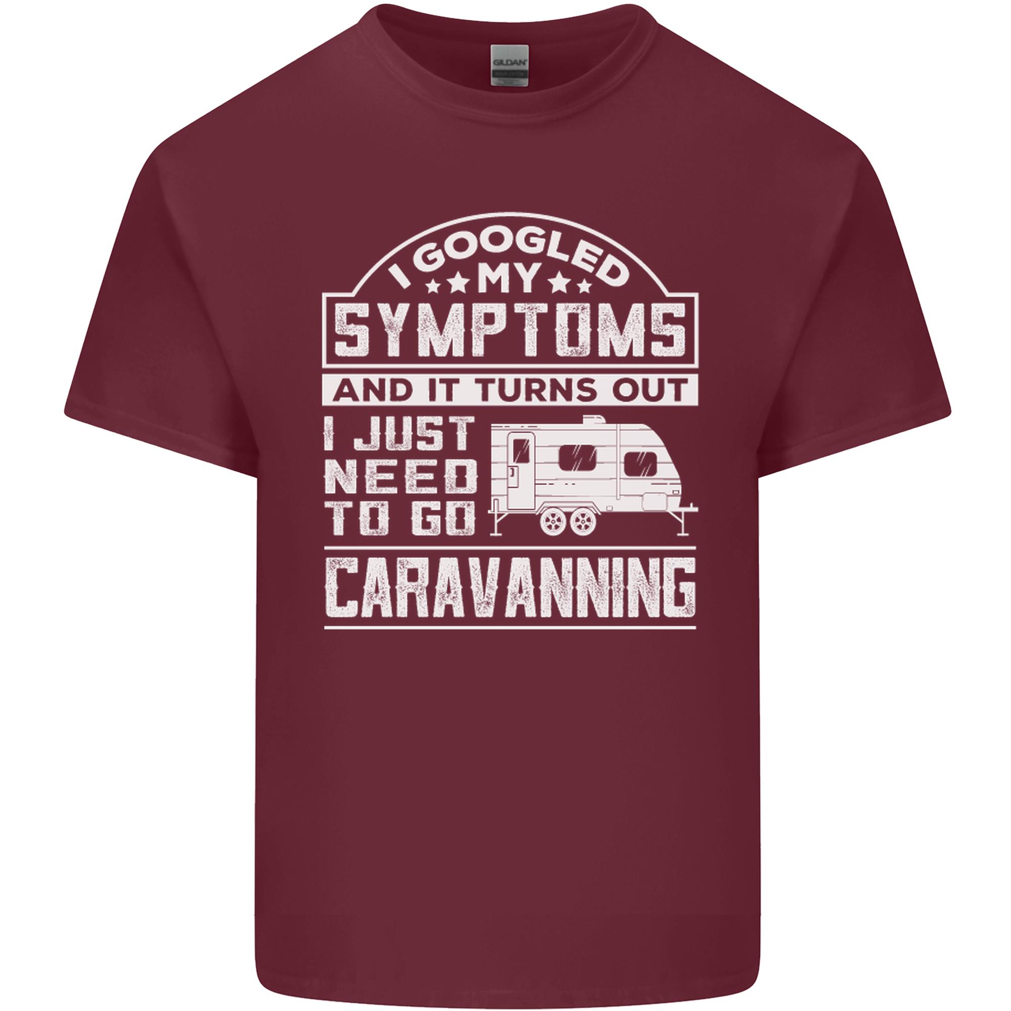 Symptoms Go Caravanning Caravan Funny Unisexs Light Cotton TShirt S