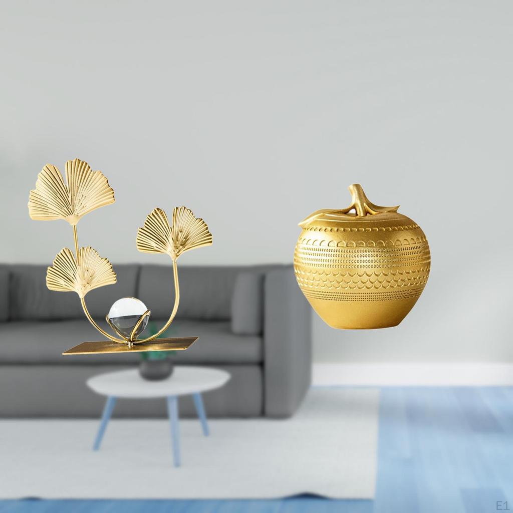 Leaves Statue Bookshelf Sculpture Figurine Resin Ornament Birthday Housewarming Gift Bedroom Holiday