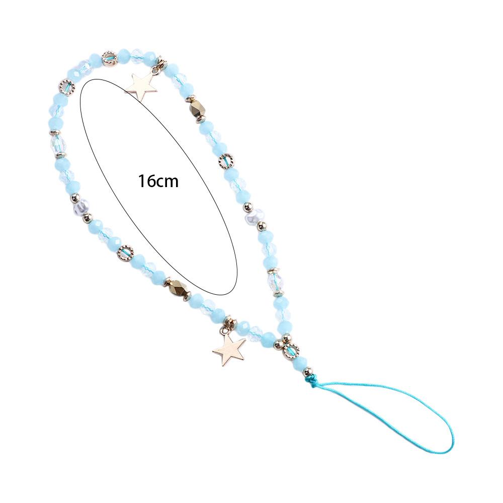 Telephone Cord Hanging Rope Mobile Phone Strap Phone Chains Beads Chain Five-pointed Star Pendant