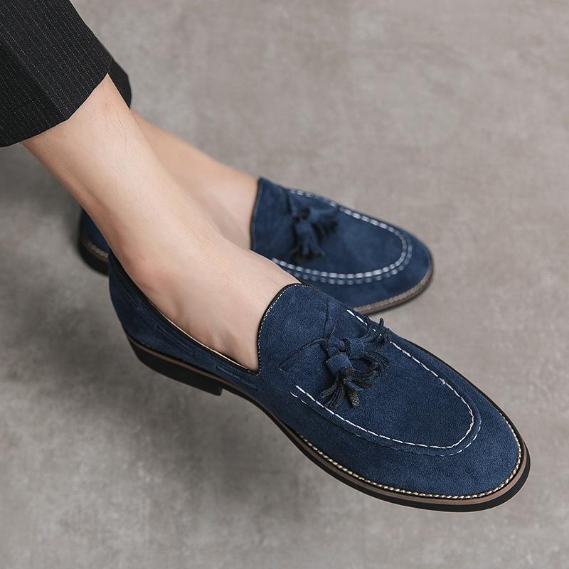 Large Size Suede Leather Fringed Size Autumn New Business Casual Leather Shoes