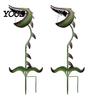 Weather Resistant Metal Art Carnivorous Plant Garden Stake, Large Venus Flytrap Sculpture, Weird Decorative Flower Bed Accents Yard Stake for Outdoor