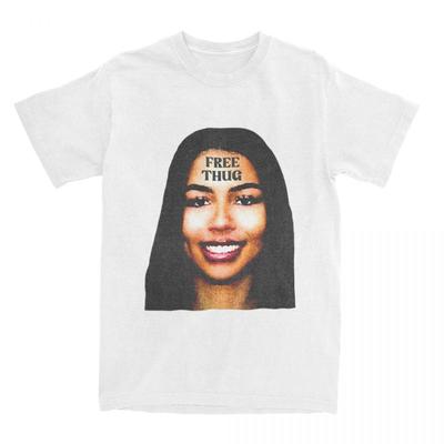 Free Thug Face Mariah The Scientist Men's T Shirts Casual Tee Shirt Round Collar T-Shirt 100% Cotton Plus Size Clothing