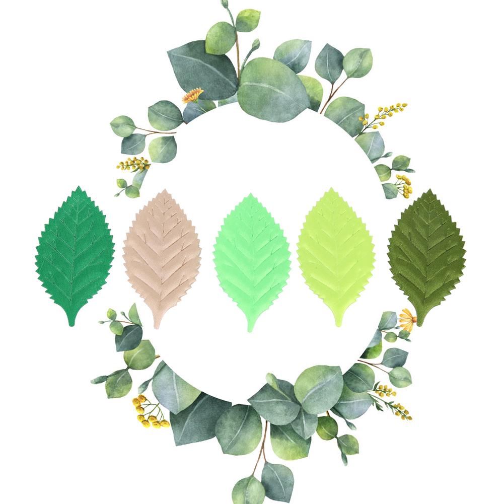 150Pcs DIY Ribbon Artificial Leaves Decor Simulation Tree Leaf Decoration Accessory for Garland