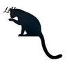 Vielseitige Wanddekorationen für Räume Holzschwarze Katze Tür-Topper Minimalistisches Silhouette-Rahmen-Schild Dekorativer Topper Eckdeko für Wohnzimmer Schlafzimmer
