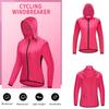 Wosawe Fahrradjacke für Damen, winddicht, mit Kapuze, Fahrrad-Reitjacke, Damen-Laufsportbekleidung