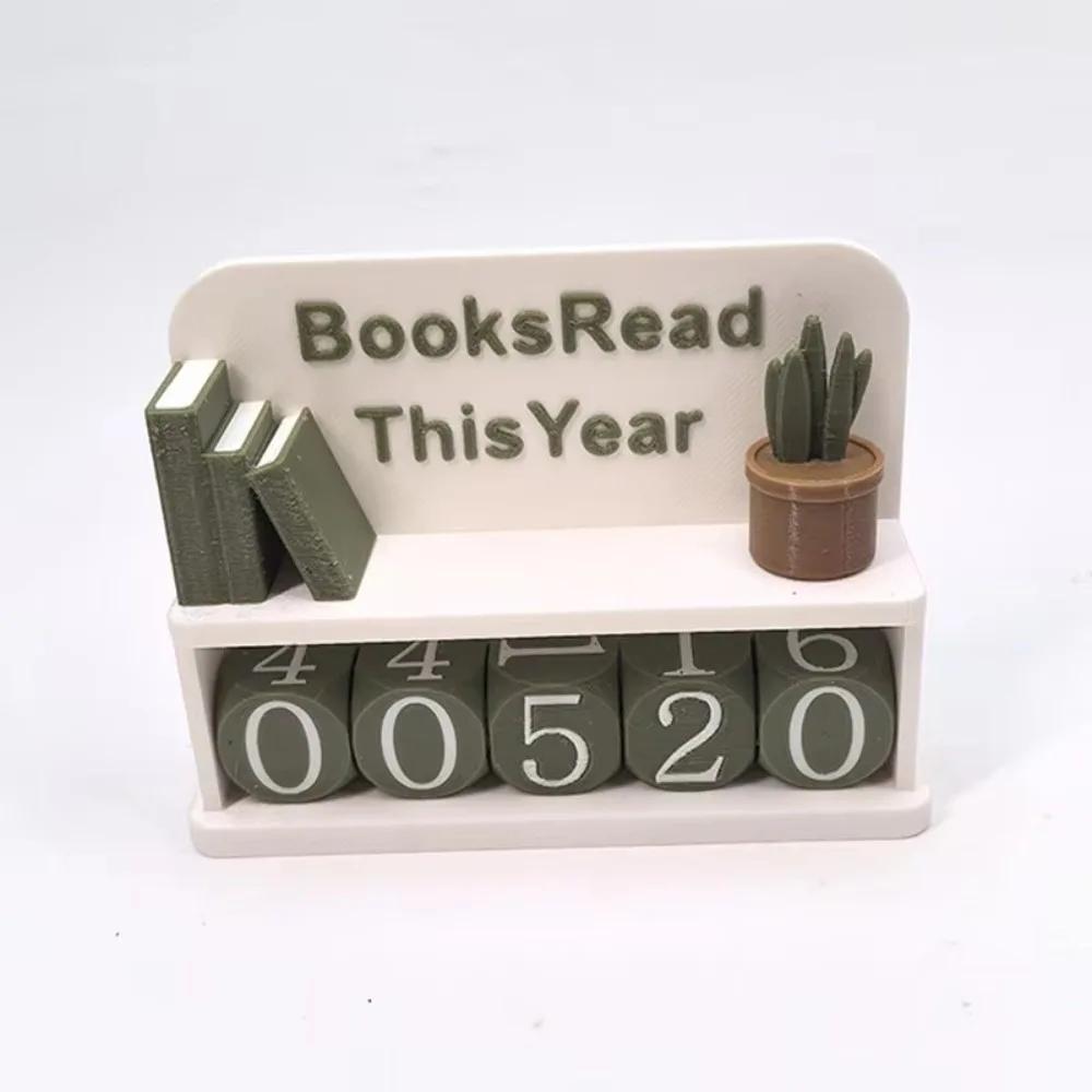 3D Printed 3D Book Read Counter Manual Counter Books Read This Year Sign Book Tracker Book Lover Sign Reading Counter